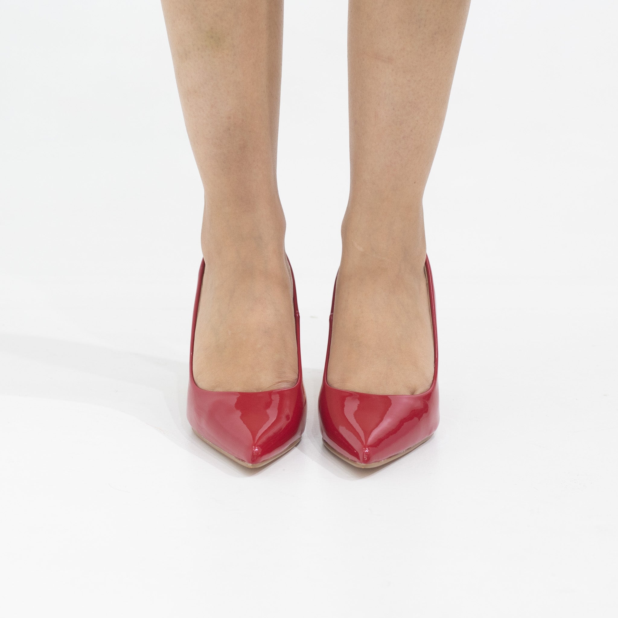 Advika pointy court on 7.5cm special 2 circle heel red
