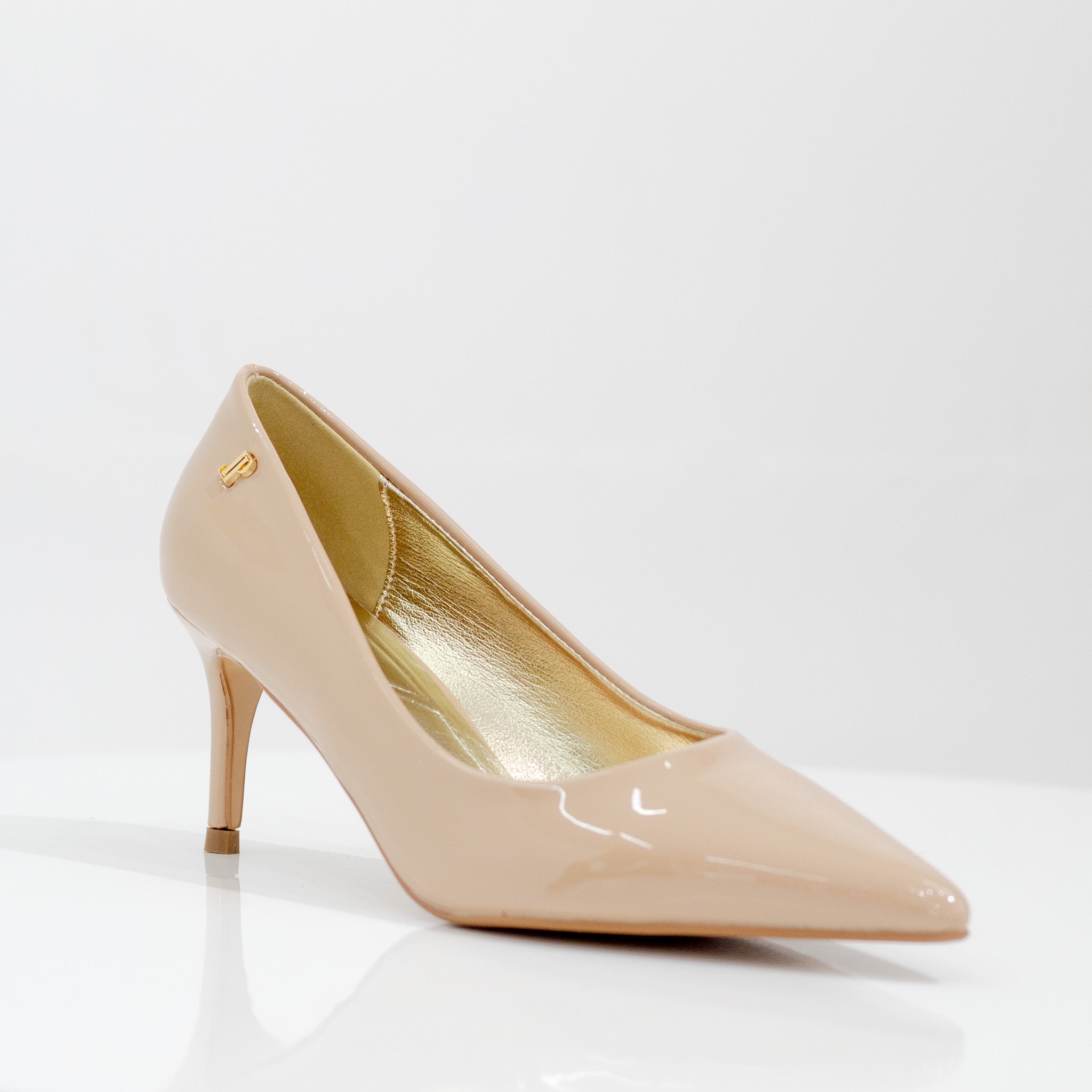 nude 7cm heel pointy pat court